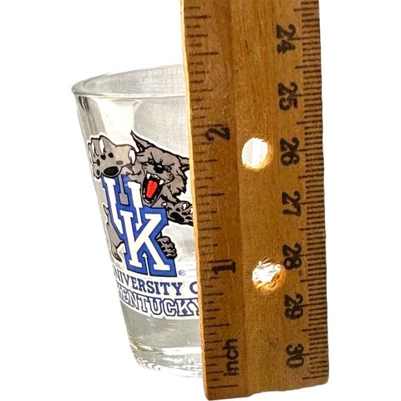 Hunter University of Kentucky Wildcat Logo Shot Glass Vintage EUC - Picture 4 of 9